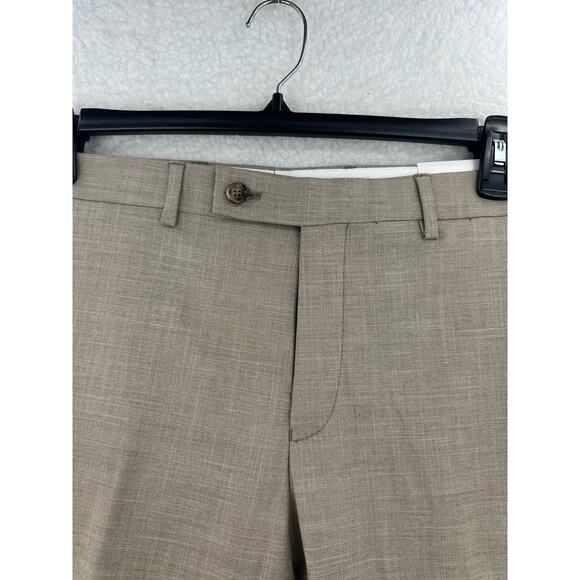 Lauren Ralph Lauren, Ultraflex Stretch Flat Front Pants 33Wx30L Light Brown - Picture 6 of 9